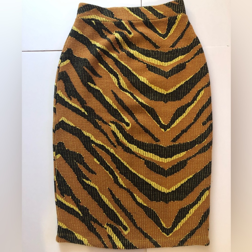 Free People Easy Tiger Midi Pencil Skirt in Sz XS EUC